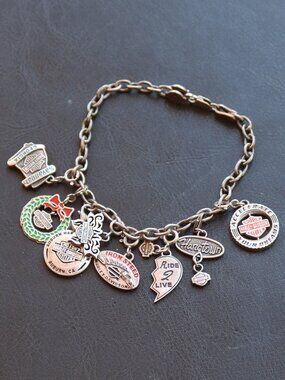 Harley-Davidson sterling silver charm bracelet